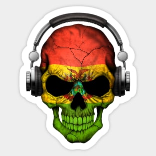 Dark Skull Deejay with Bolivian Flag Sticker